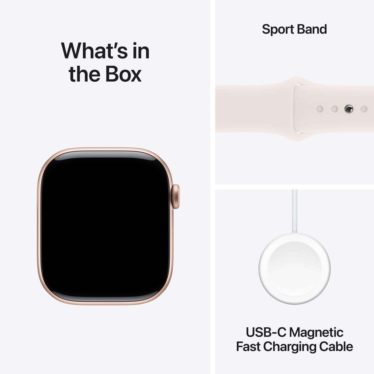 Apple Watch Series 10 GPS Aluminium Case (46mm) with Sport Band - S/M
