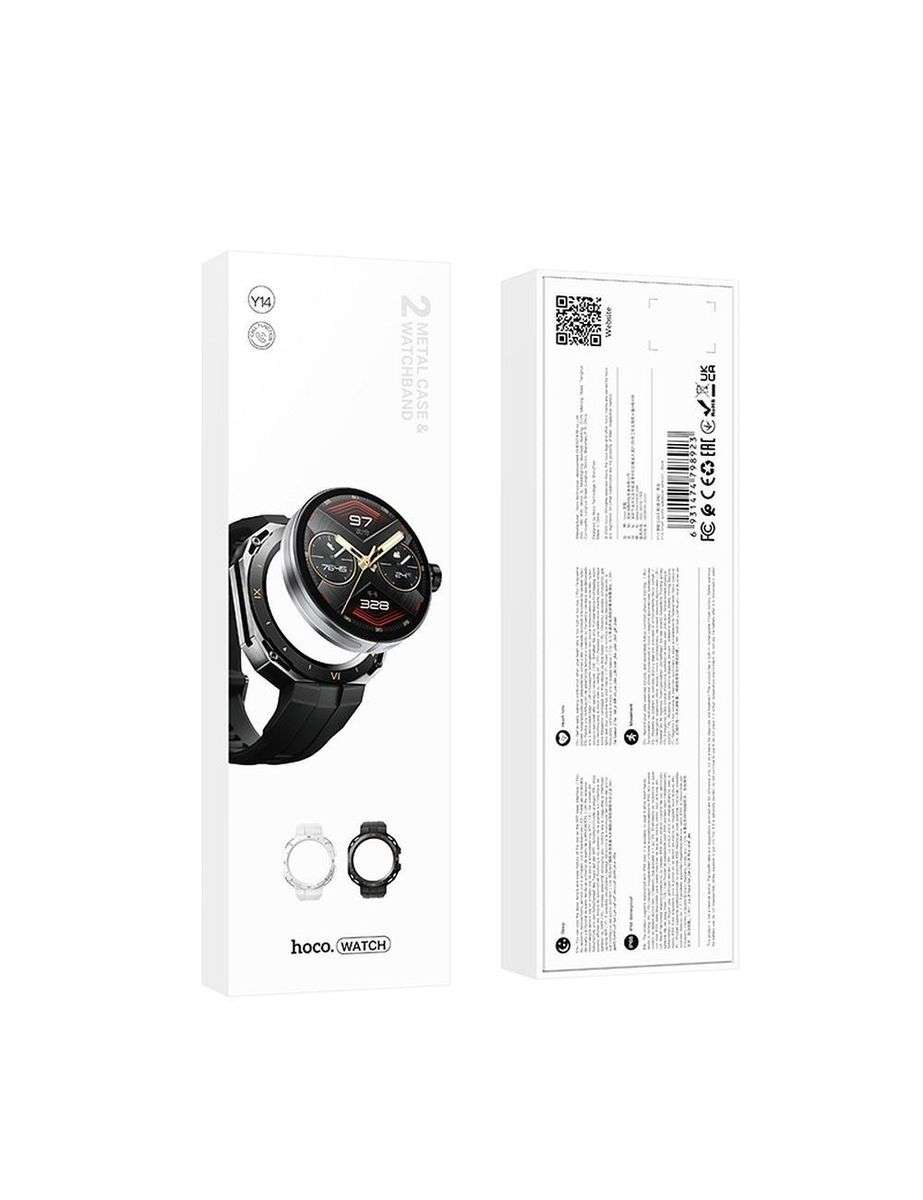 Hoco Y14 Smart Watch With 2 Metal Case + 2 Belts