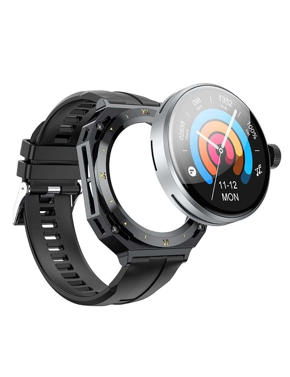 Hoco Y14 Smart Watch With 2 Metal Case + 2 Belts