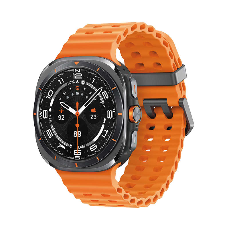 Samsung Galaxy Watch Ultra (2025) LTE 47mm - Titanium Silver/Orange Strap