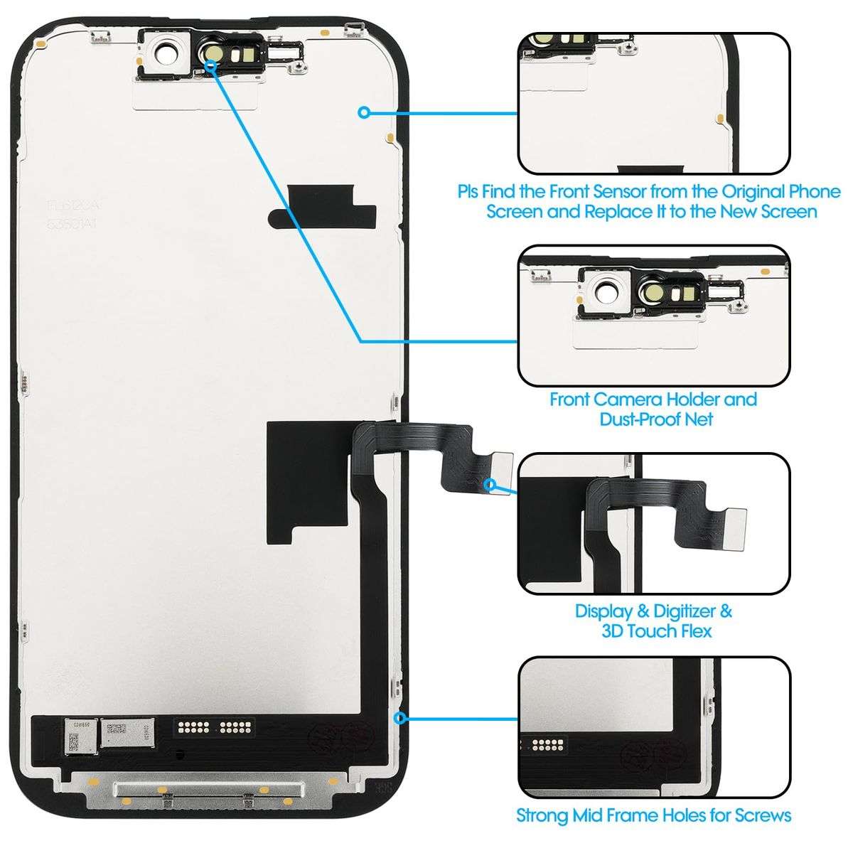 Screen Replacement Compatible with iphone 16 Pro with Repair Tools