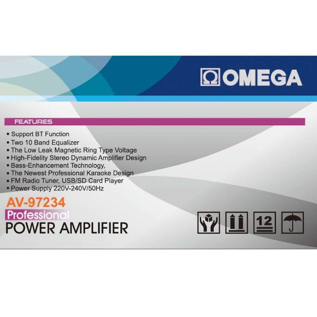 Omega High-Fidelity Professional Amplifier Dual 10-Band Equalizer 97234
