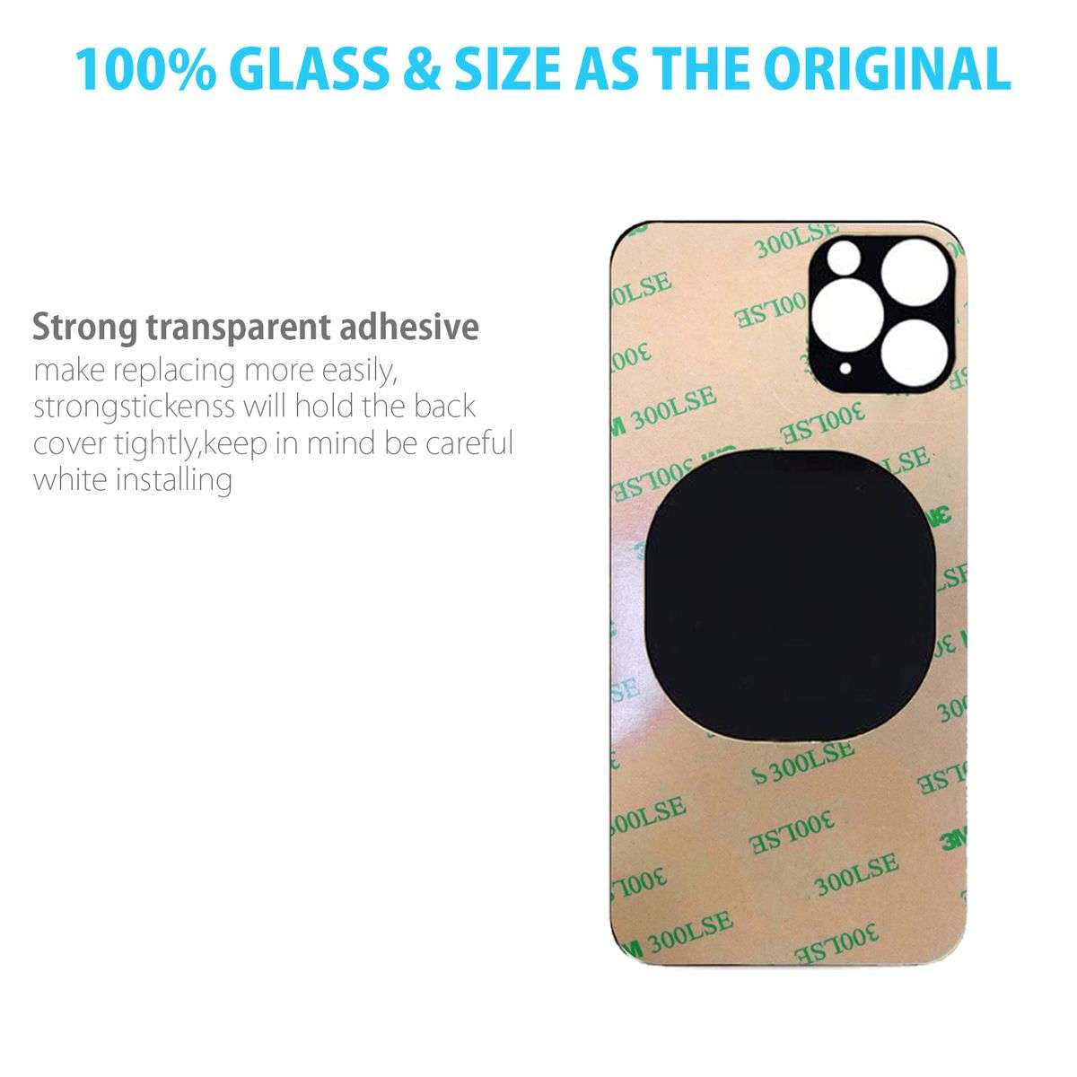 Back Glass Replacement Compatible with iPhone 15 Pro Max