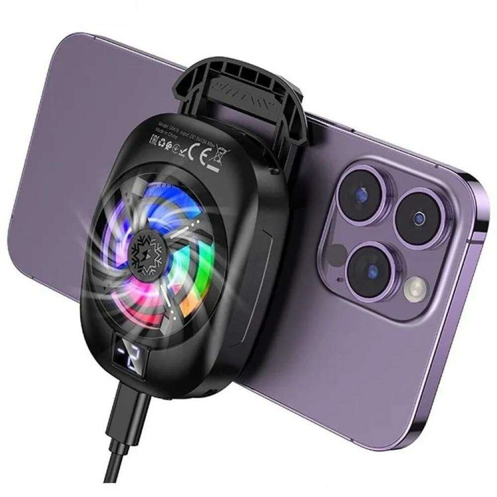 RGB Phone Cooler for Gaming,Live Streaming & High-Performance Cooling-GM76