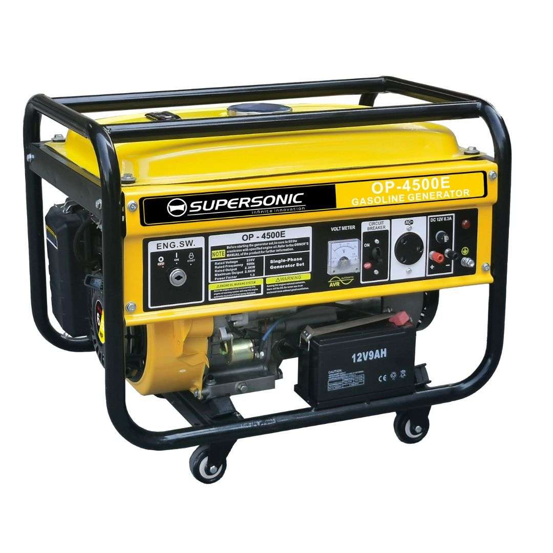Supersonic Petrol & Oil 4-Stroke Generator OP-4500E - Load Shedding