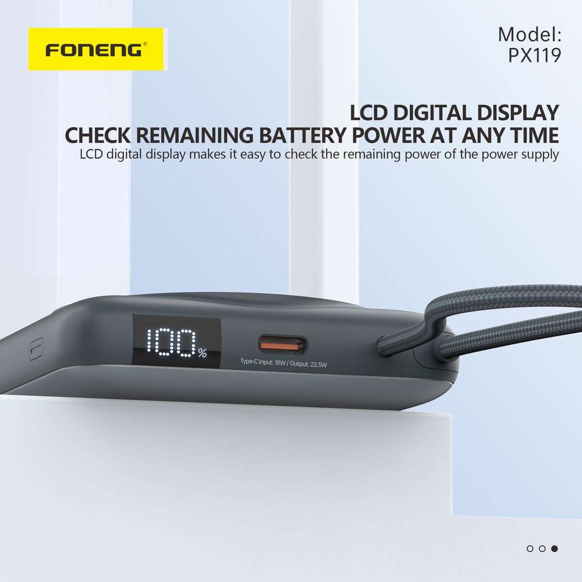 10,000 mAh Magnetic Fast Charging Power Bank PX119