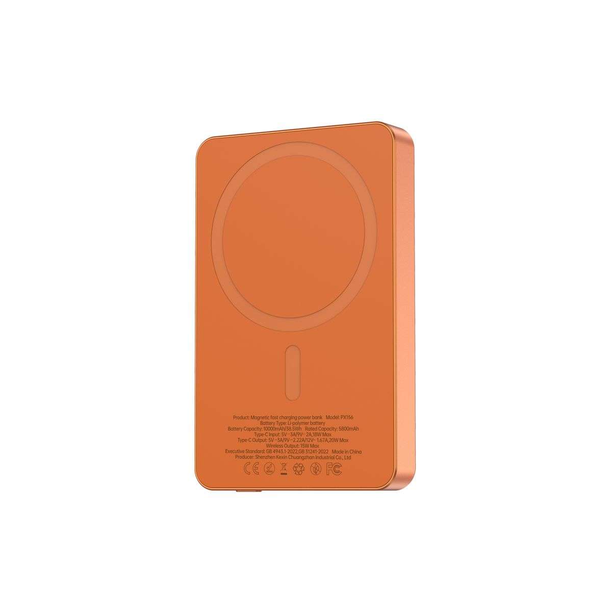 Foneng Px156 Ultra Thin fast Charging Wireless Power Bank - Orange