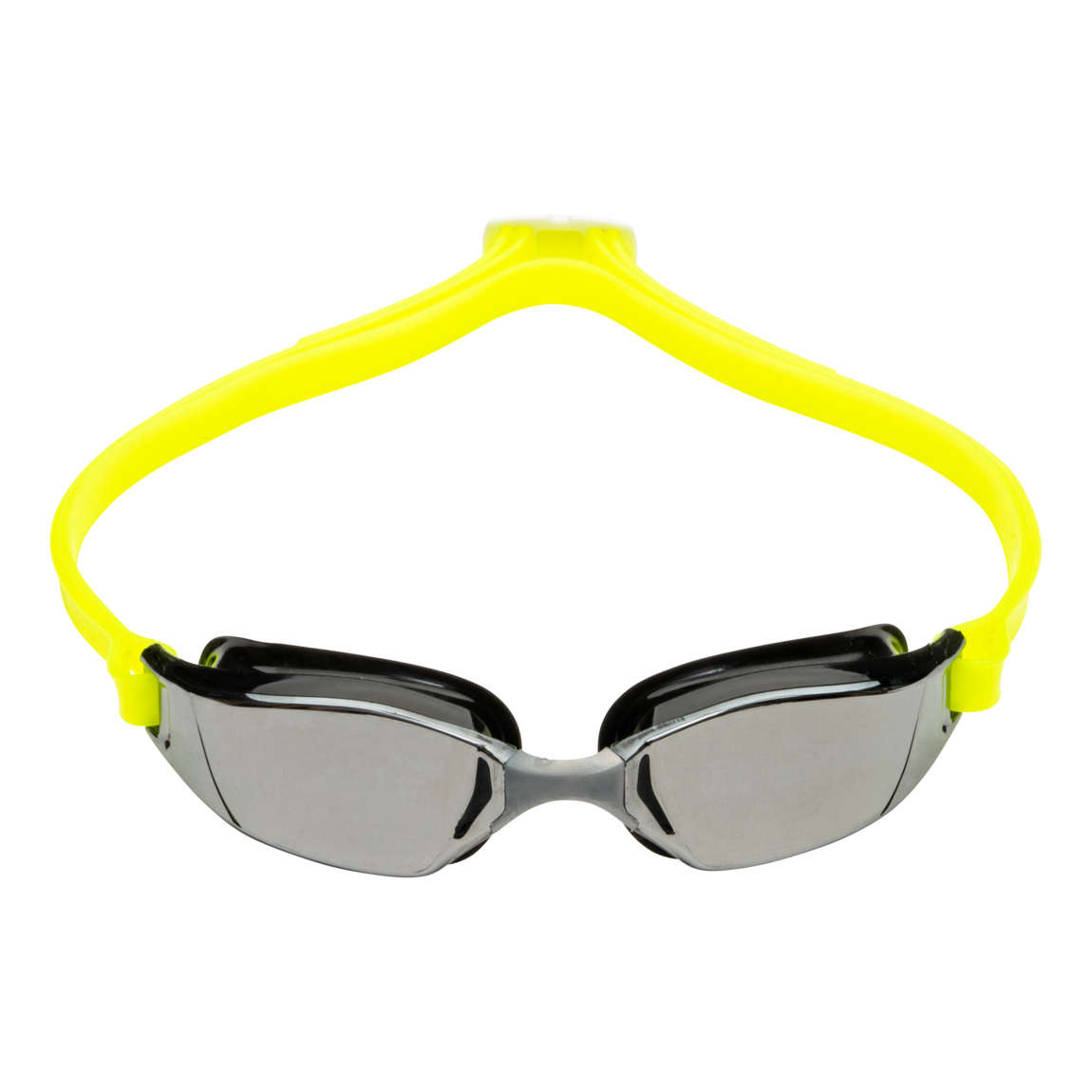 Aquasphere  Xceed - Silver Titanium Mirrored Lens - Black/Yellow Swim Racing Goggles