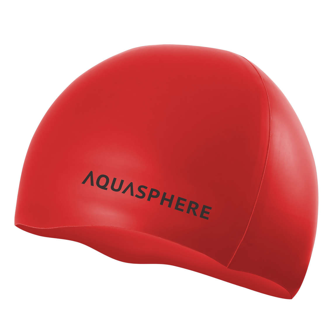 Aquasphere Plain Silicone Swim Cap Red Black