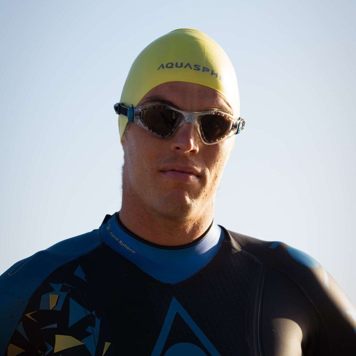 Aquasphere Tri Silicone Swim Cap Yellow Grey