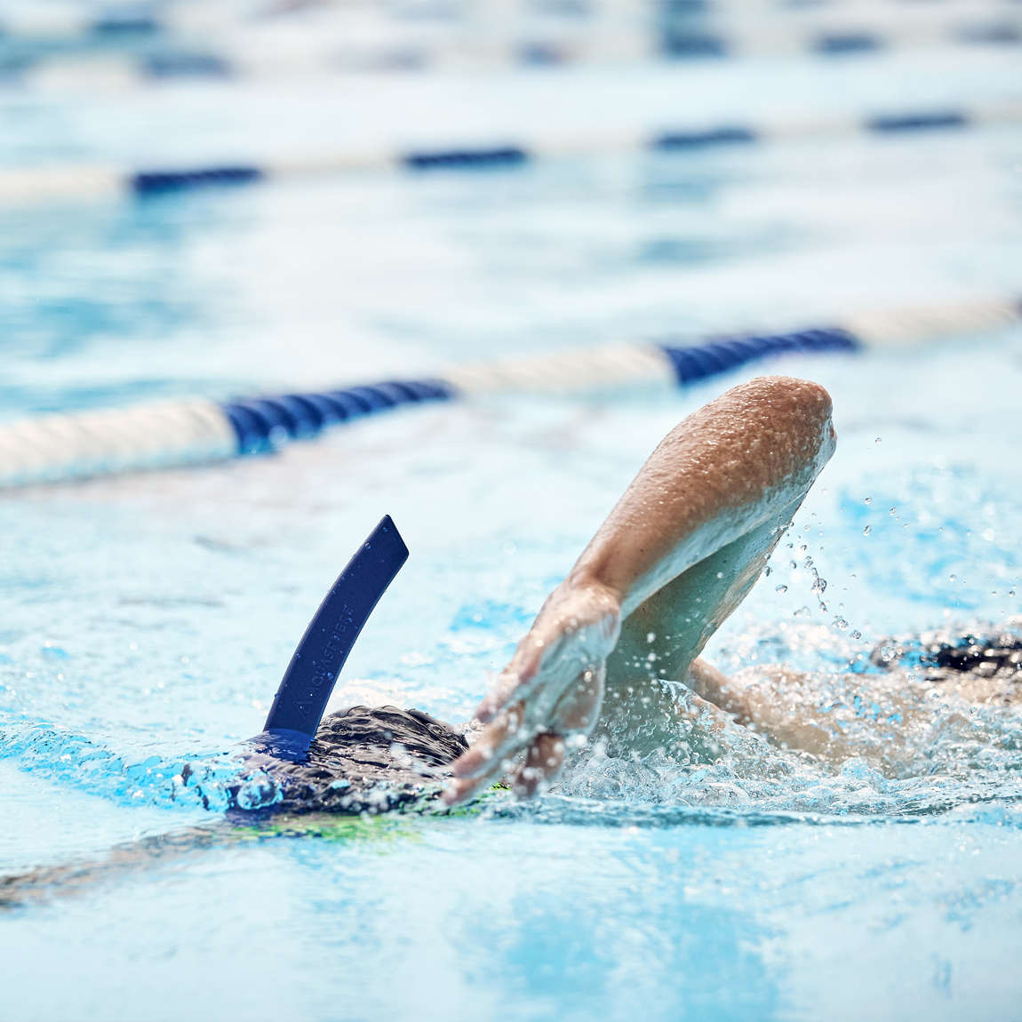 Aquasphere Focus Swim Training Snorkel - Blue/Orange - Regular Fit