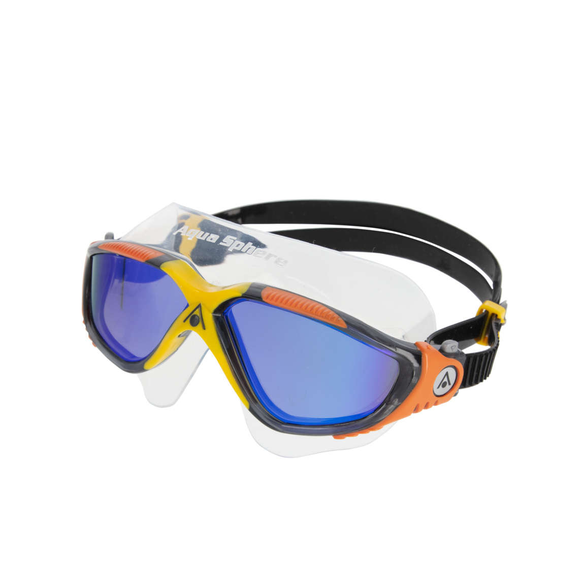 Aquasphere Vista - Indigo Titanium Mirrored Lens - Grey/Orange Swim Mask