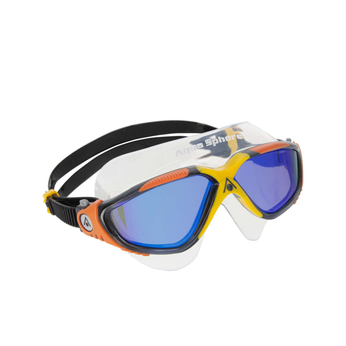 Aquasphere Vista - Indigo Titanium Mirrored Lens - Grey/Orange Swim Mask