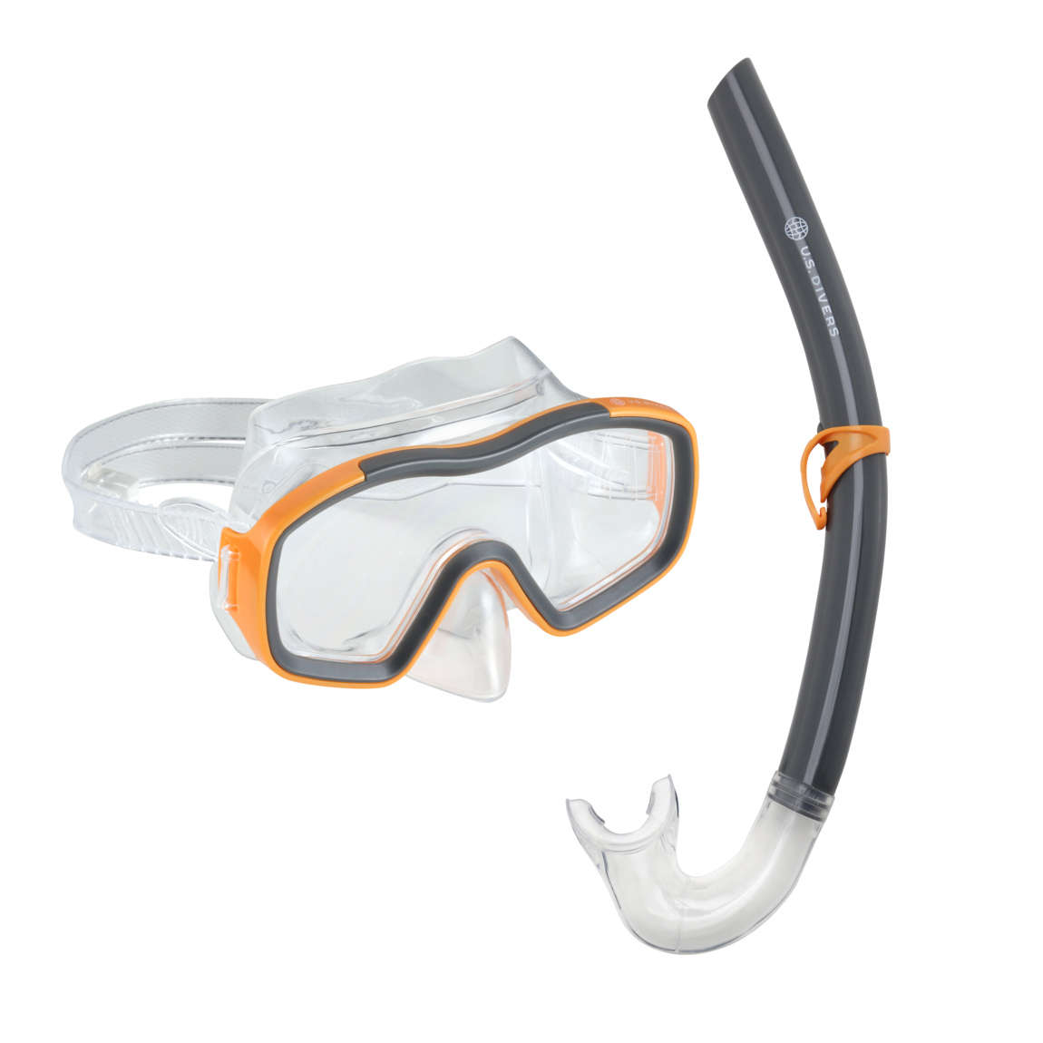 U.S. Divers Tiki - Junior Snorkeling Combo - Orange/Grey