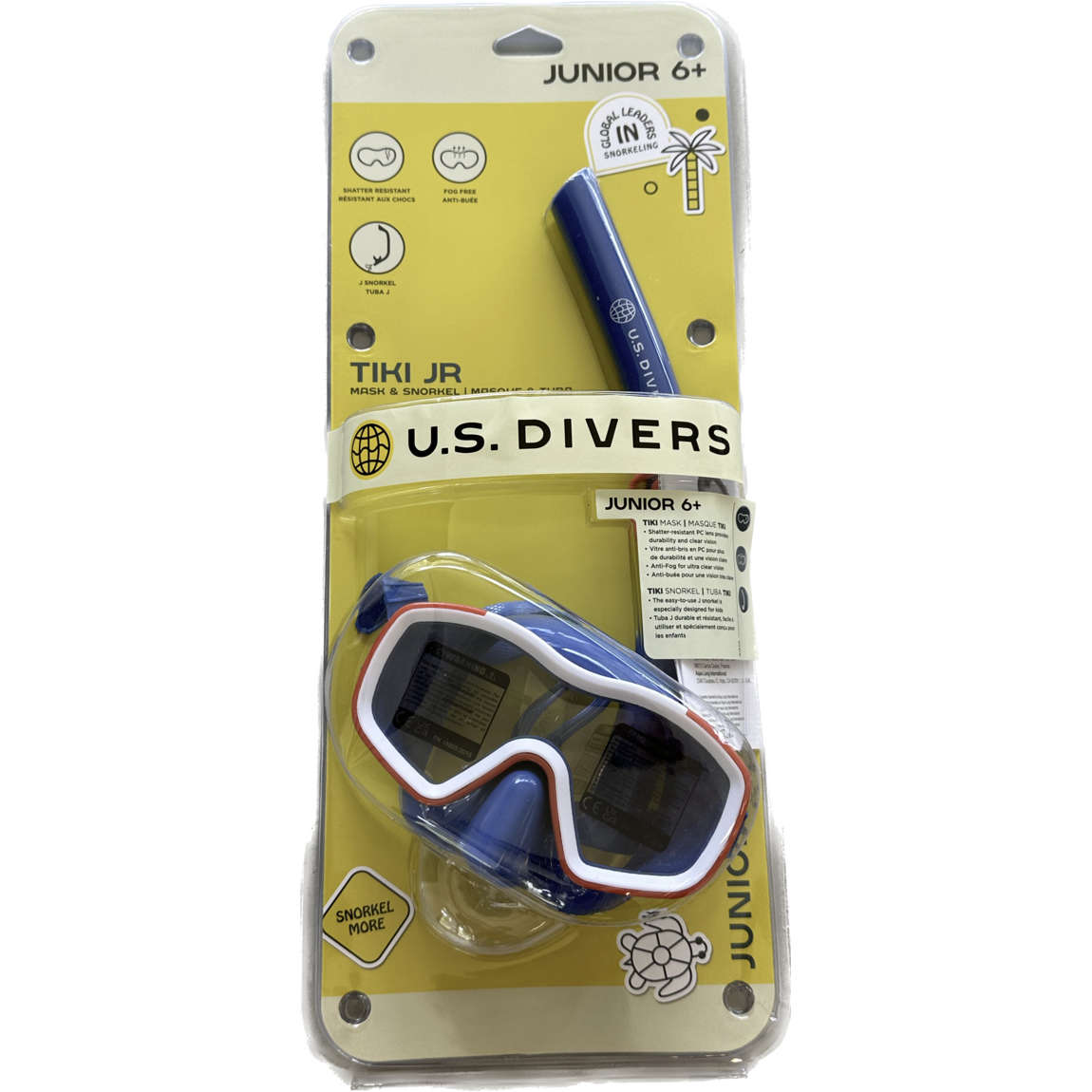 U.S. Divers Tiki - Junior Snorkeling Combo - Orange/Grey
