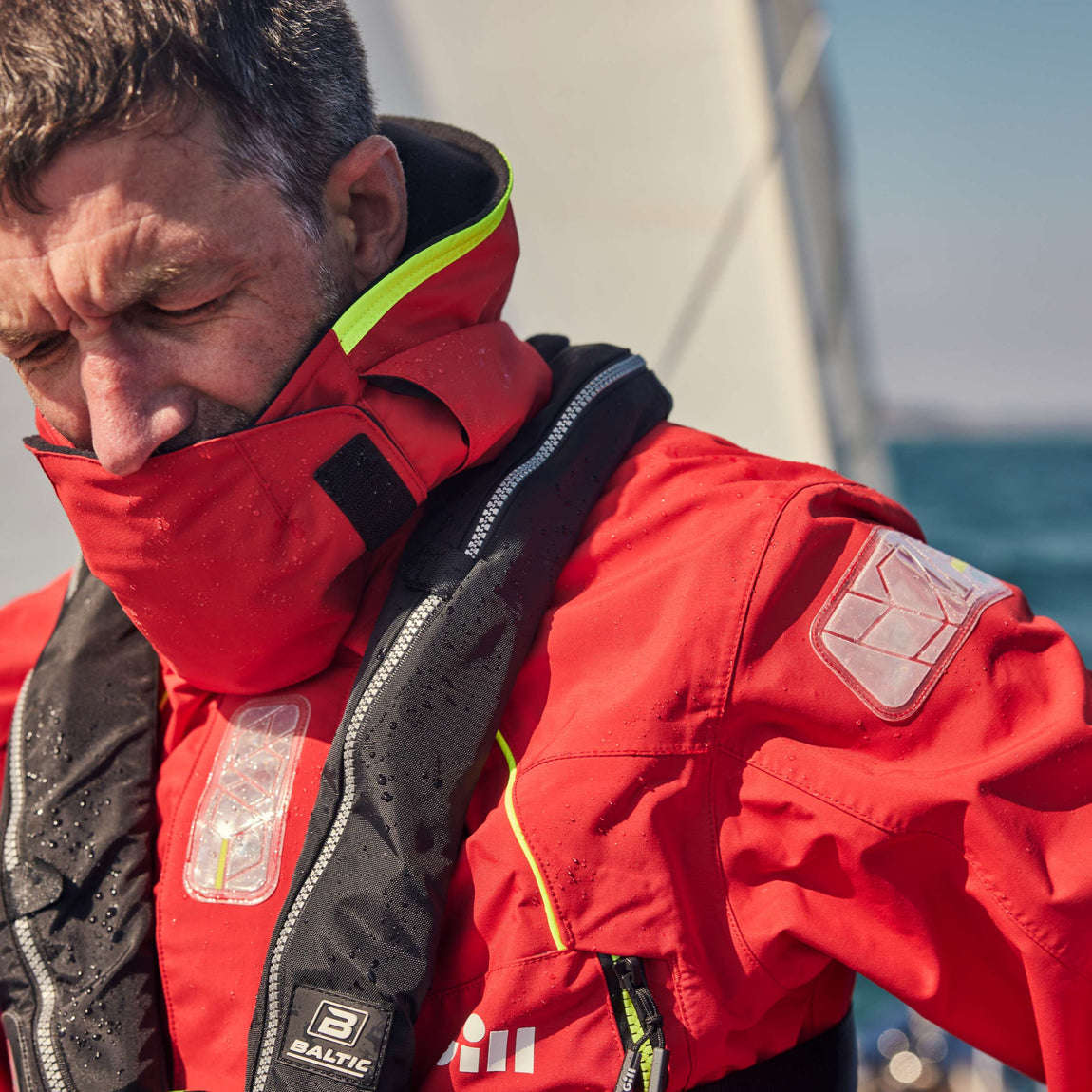 Gill Men's OS2 Offshore Sailing Jacket - Red