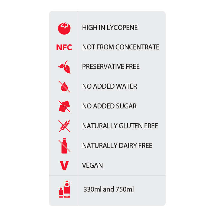 100% ZZ2 Tomato Juice 330ml