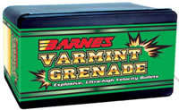 Barnes Varmint Grenade, .243", 6MM Caliber, FB, 62 Grain, 50 Per Box (24372/30214), Not Loaded