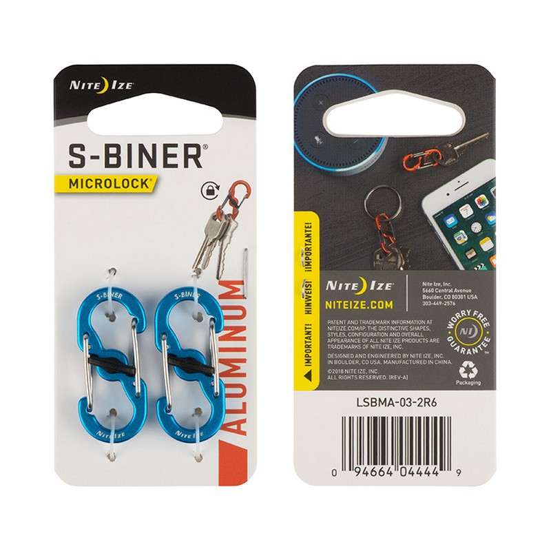 Nite Ize S-Biner Microlock Aluminium Blue