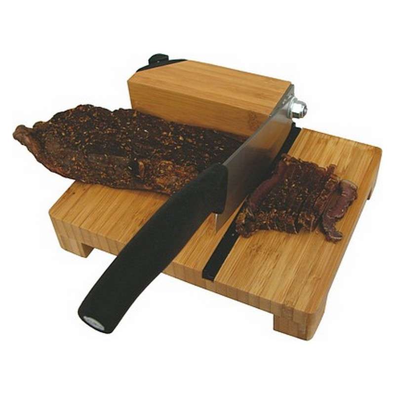 TEKUT BAMBOO BILTONG SLICER W T/ CARBIDE KNIFE SHARPENER