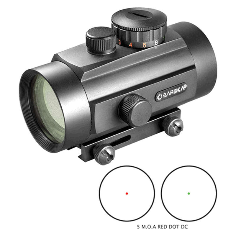 Barska AC10650 1x 40mm DC, Dual- Col Reticle, Red Dot Sight W Dual-Size MTS