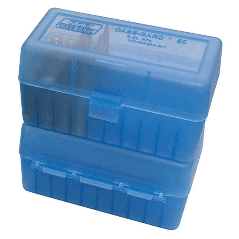 MTM Ammo Box 50 Rd Rifle Flip-Top Blue
