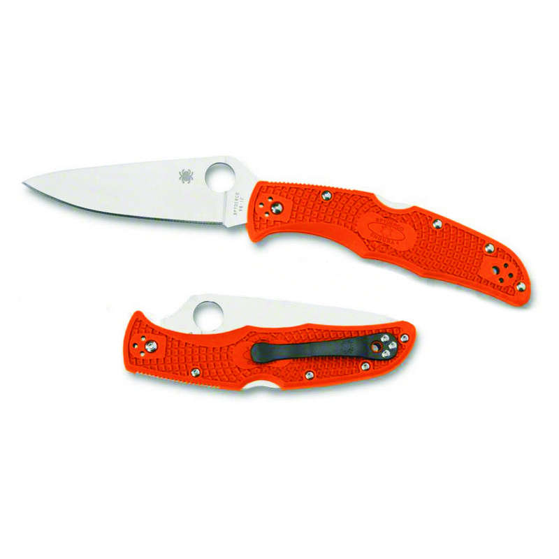 Spyderco C10fpor Endura 4 Flat Ground Frn Orange