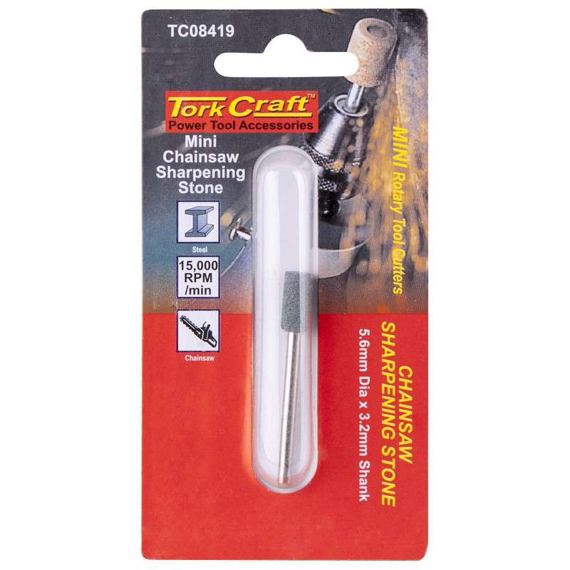 Tork Craft Mini Chain Saw Sharpening Stone 5.6mm X 3.2mm Shank