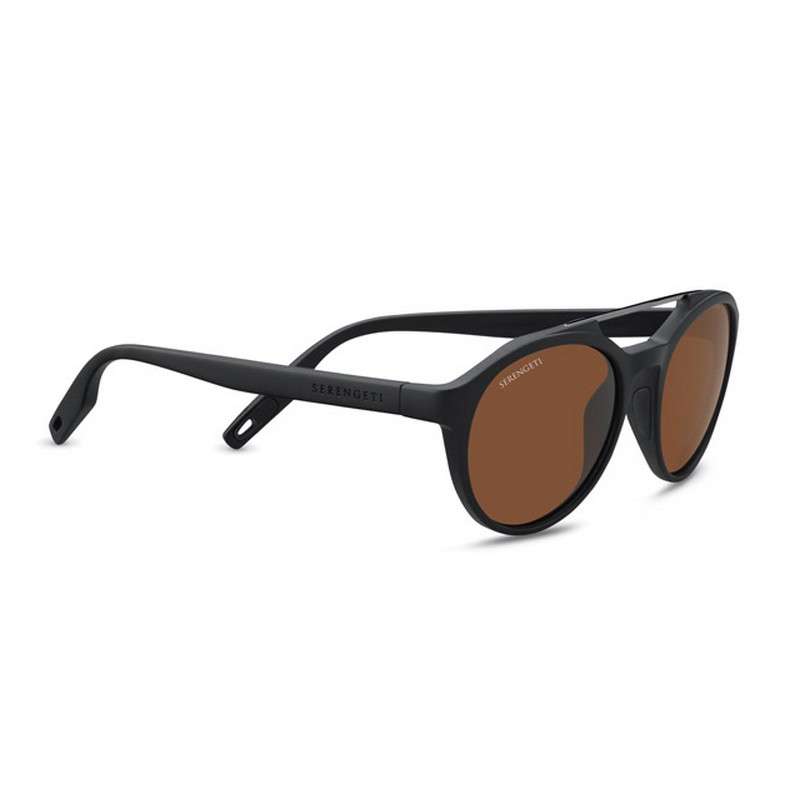 Serengeti Leandro Satin Black/Shiny Dark Gun Polarized Driver