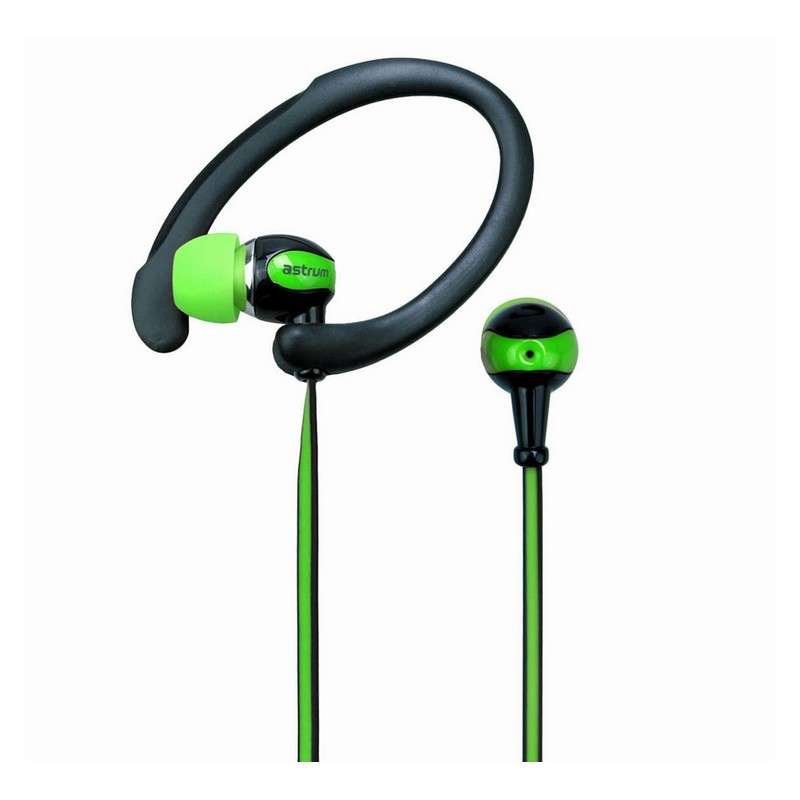 Astrum Sports Earphones + Case EARPHONE SPORTS HOOK CASE GREEN