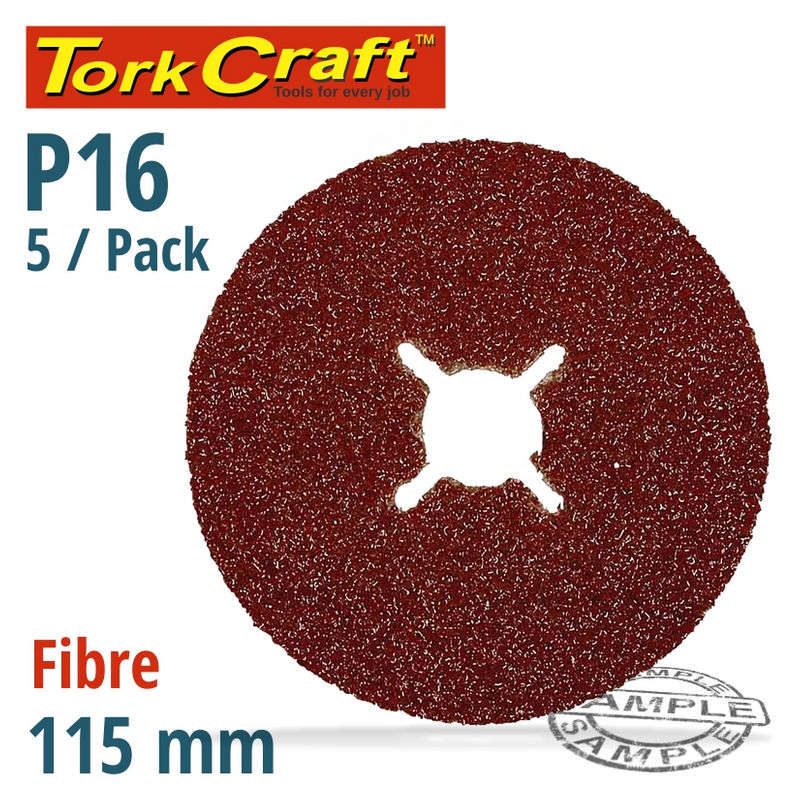 Tork Craft Fibre Disc 115mm 16 Grit 5/Pack