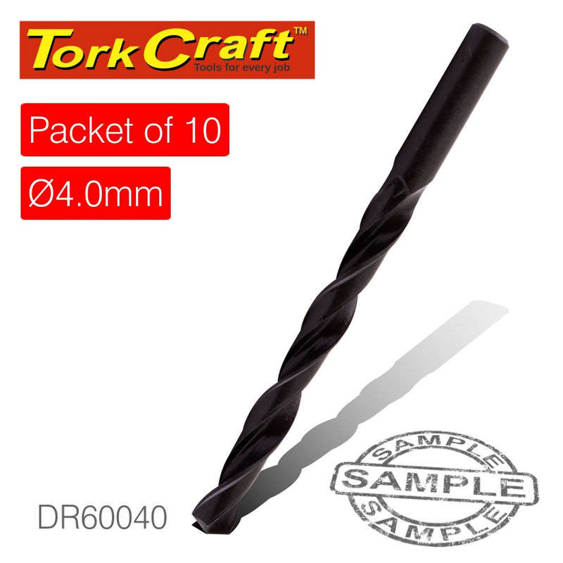 Tork Craft Drill Bit HSS Standard 4.0mm Packet Of 10
