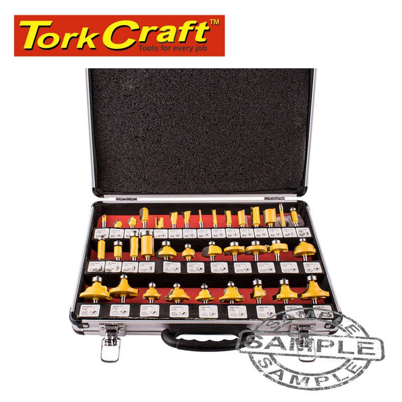 Tork Craft Router Bit Set 35pc Aluminium Case 1/4 Shank