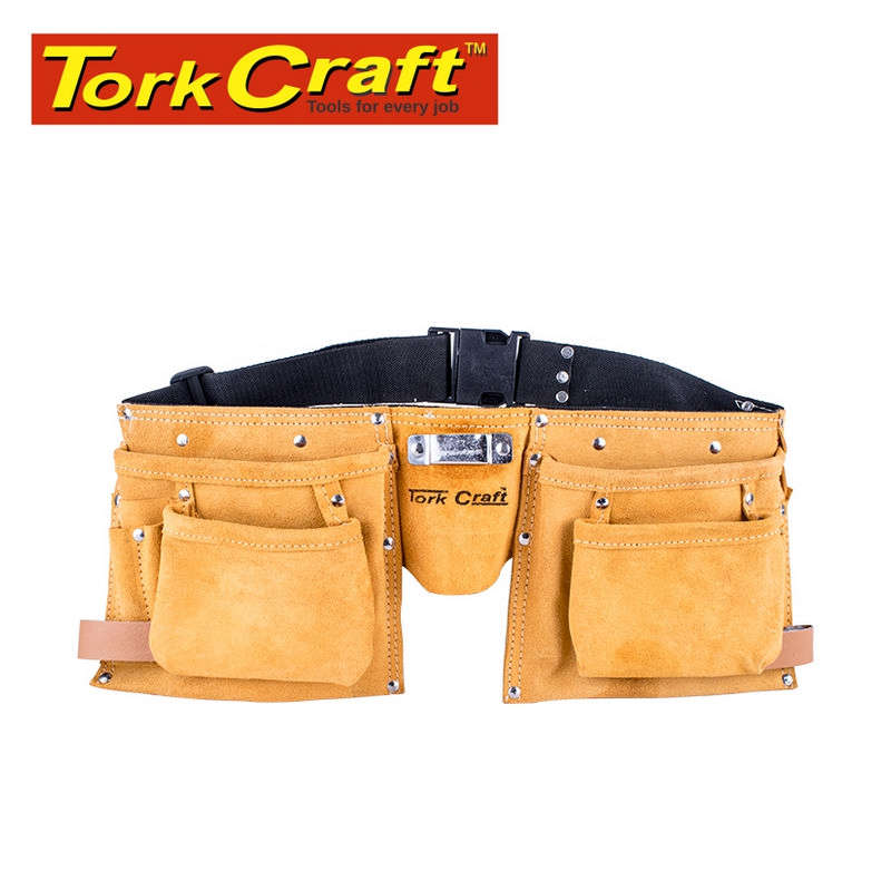 Tork Craft Large Prof.Leather Tool Belt 11 Pocket