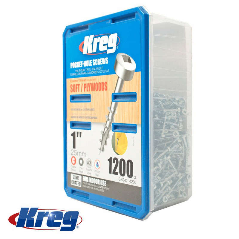 Kreg Wood Screw 1" Coarse 1200ct