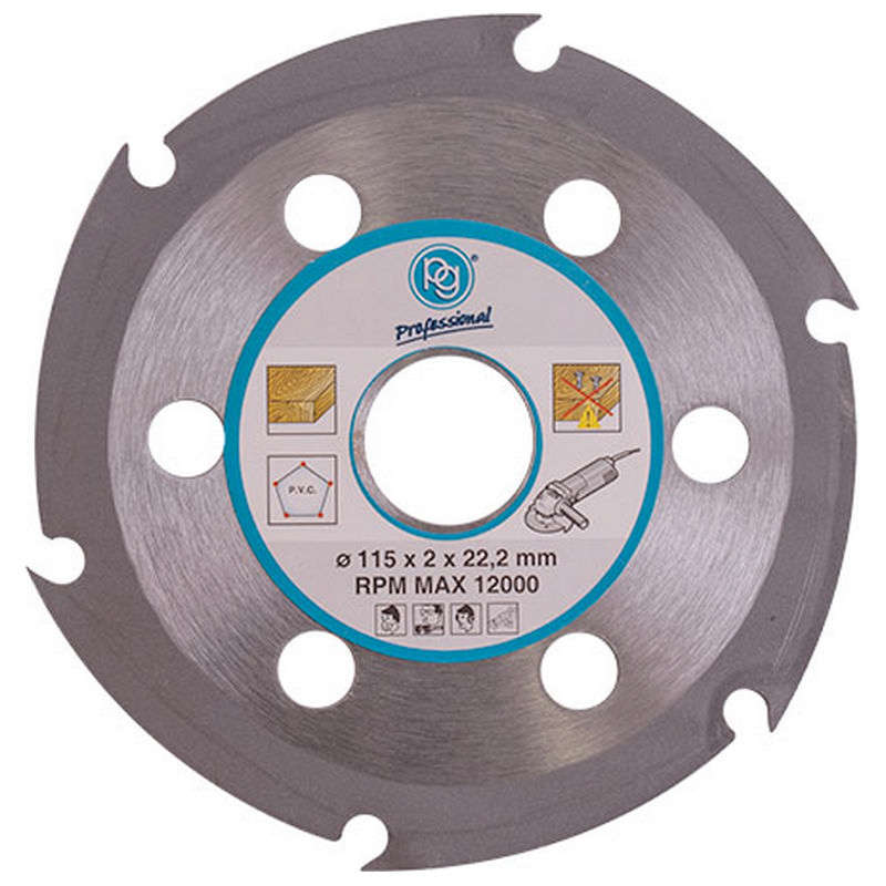PG Professional Blade 6 Teeth 115mm For Wood On Angle Grinder
