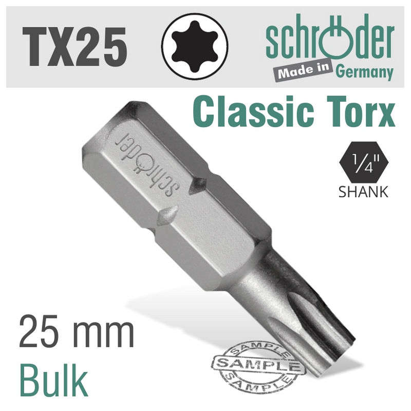 Schroder Torx Tx 25 Classic Bit 25mm