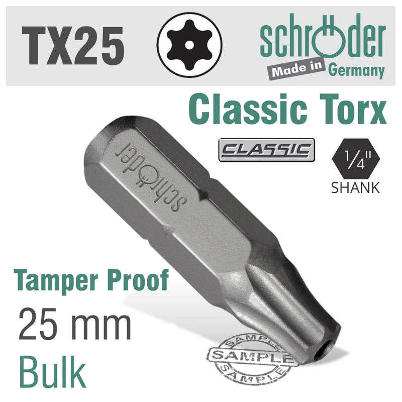 Schroder Torx Tamper Resist.T25h X 25mm