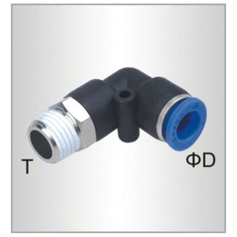 Air Craft Elbow 8mm-1/4 M Pu Hose Fitting