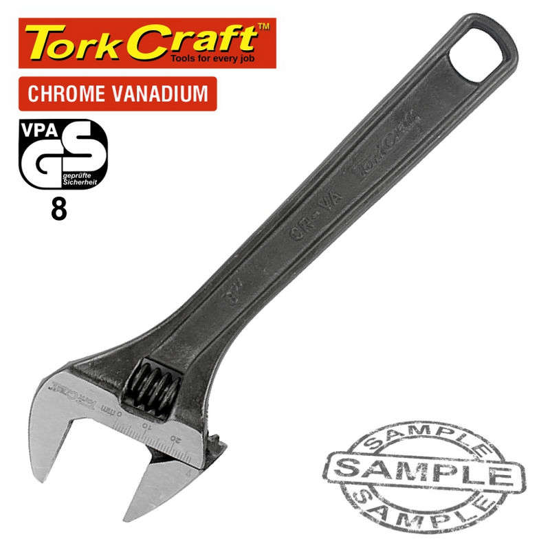 Tork Craft shifting spanner 8" 200mm 0-24mm