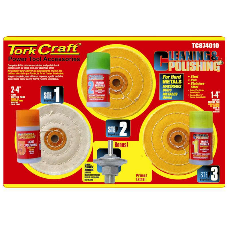 Tork Craft Cleaning & Polishing Kit - Hard Metals C/W 12.5mm Arbor