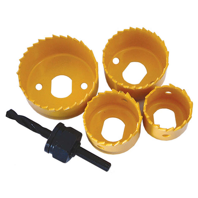 Tork Craft Hole Saw Set 5pce Carbon Steel