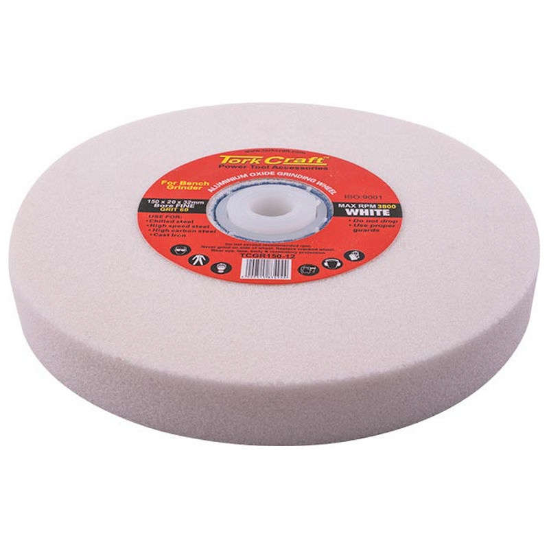 Tork Craft Grinding Wheel 150x20x32mm Bore 60gr W/Bushes For B/G White