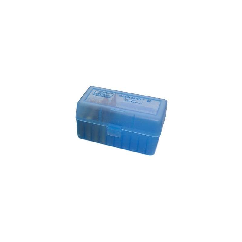 MTM AMMO BOX 50 RD RIFLE FLIP-TOP BLUE