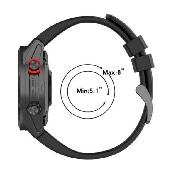 LOBO 26mm QuickChange Silicone Strap for Garmin Fenix 3/5X/6X/7X &amp; More.