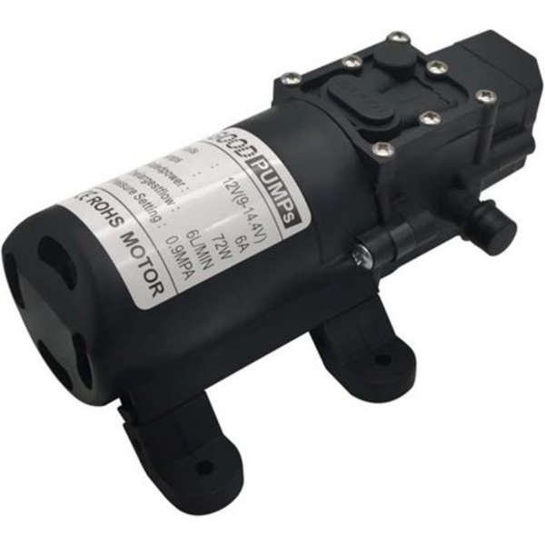 12V Water Pressure Pump with 9bar Pressure Switch (6.0L/min, 12V DC)