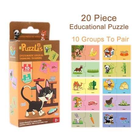 4 x 20 Piece Educational Puzzle set