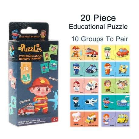 4 x 20 Piece Educational Puzzle set