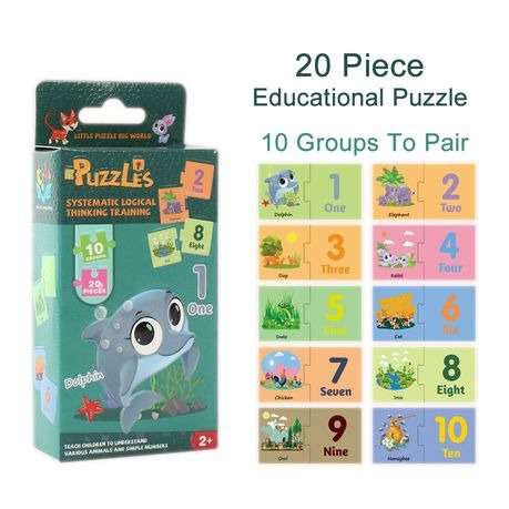 4 x 20 Piece Educational Puzzle set