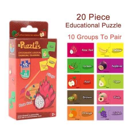 4 x 20 Piece Educational Puzzle set
